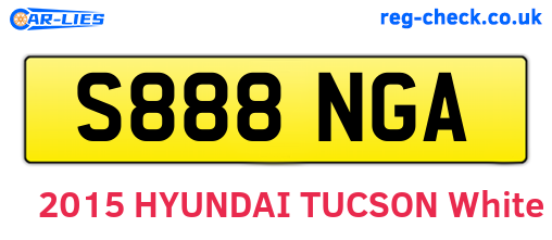S888NGA are the vehicle registration plates.