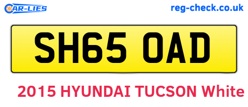 SH65OAD are the vehicle registration plates.