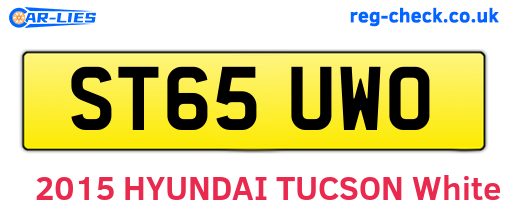 ST65UWO are the vehicle registration plates.
