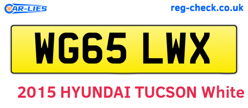 WG65LWX are the vehicle registration plates.