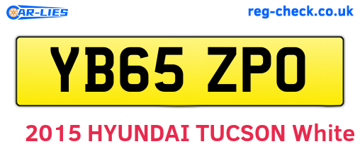 YB65ZPO are the vehicle registration plates.
