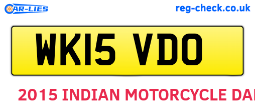 WK15VDO are the vehicle registration plates.