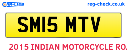 SM15MTV are the vehicle registration plates.