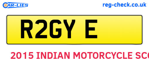 R2GYE are the vehicle registration plates.
