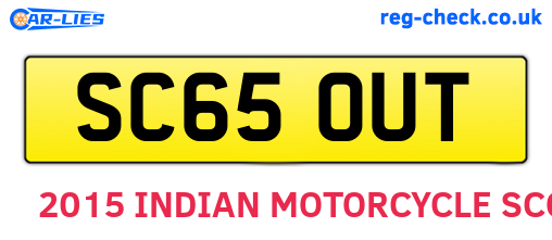 SC65OUT are the vehicle registration plates.