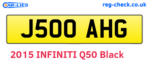 J500AHG are the vehicle registration plates.
