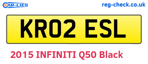 KR02ESL are the vehicle registration plates.