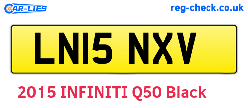 LN15NXV are the vehicle registration plates.
