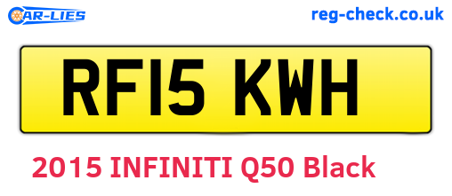 RF15KWH are the vehicle registration plates.