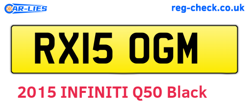 RX15OGM are the vehicle registration plates.