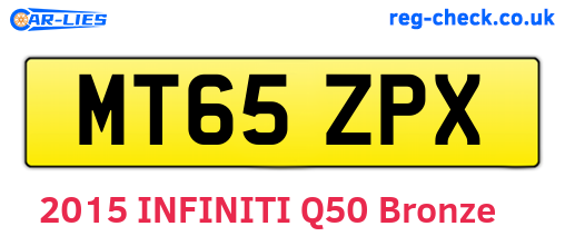 MT65ZPX are the vehicle registration plates.