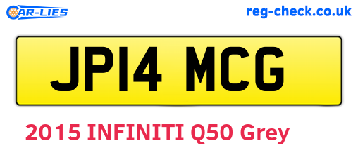 JP14MCG are the vehicle registration plates.