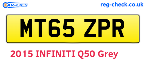 MT65ZPR are the vehicle registration plates.