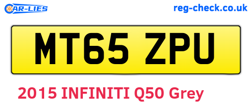 MT65ZPU are the vehicle registration plates.