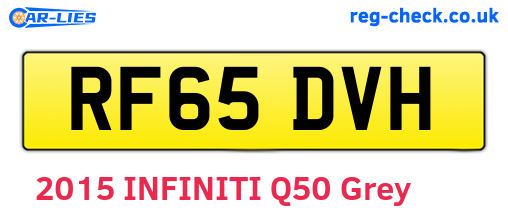 RF65DVH are the vehicle registration plates.