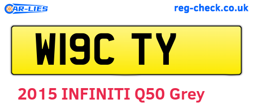 W19CTY are the vehicle registration plates.