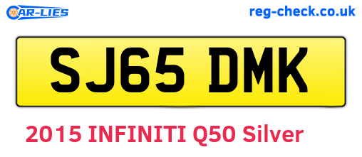 SJ65DMK are the vehicle registration plates.