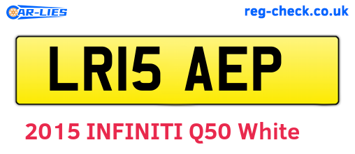 LR15AEP are the vehicle registration plates.