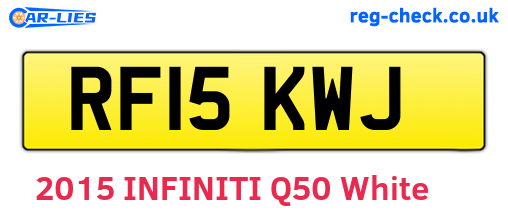 RF15KWJ are the vehicle registration plates.