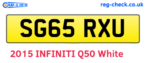 SG65RXU are the vehicle registration plates.
