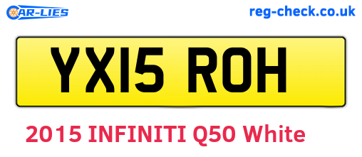 YX15ROH are the vehicle registration plates.