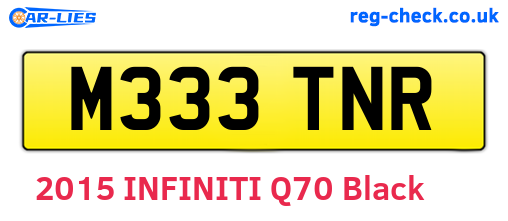 M333TNR are the vehicle registration plates.