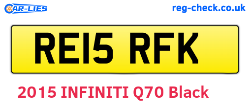 RE15RFK are the vehicle registration plates.