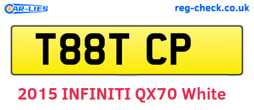 T88TCP are the vehicle registration plates.