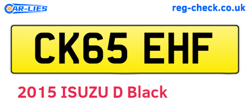 CK65EHF are the vehicle registration plates.