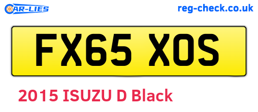FX65XOS are the vehicle registration plates.