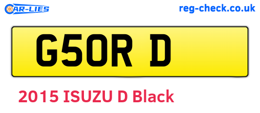 G5ORD are the vehicle registration plates.