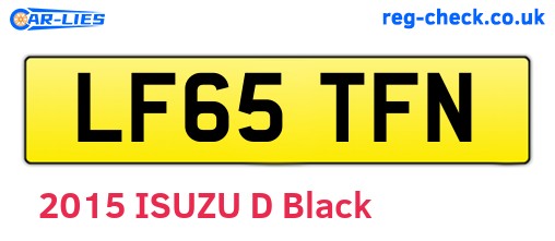 LF65TFN are the vehicle registration plates.