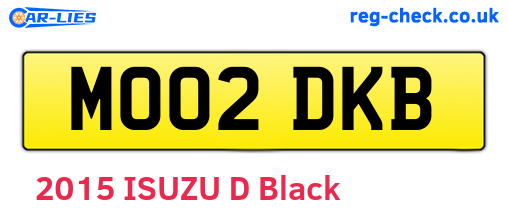 MO02DKB are the vehicle registration plates.
