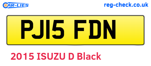 PJ15FDN are the vehicle registration plates.