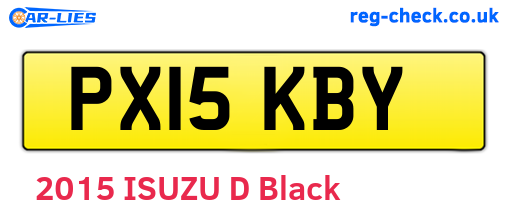 PX15KBY are the vehicle registration plates.