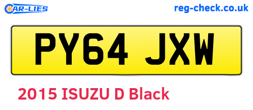 PY64JXW are the vehicle registration plates.