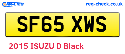 SF65XWS are the vehicle registration plates.