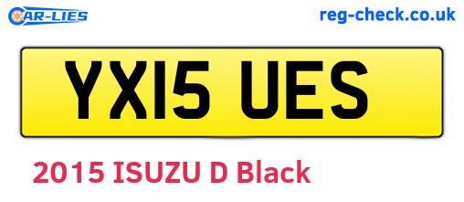 YX15UES are the vehicle registration plates.