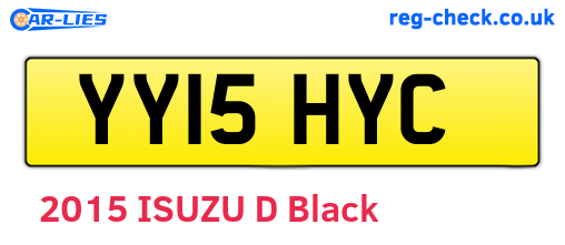 YY15HYC are the vehicle registration plates.