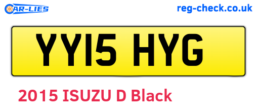 YY15HYG are the vehicle registration plates.