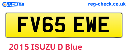 FV65EWE are the vehicle registration plates.