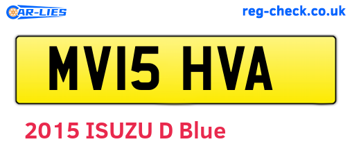 MV15HVA are the vehicle registration plates.