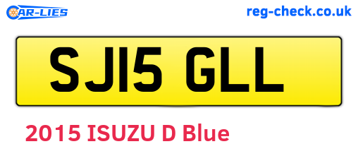 SJ15GLL are the vehicle registration plates.