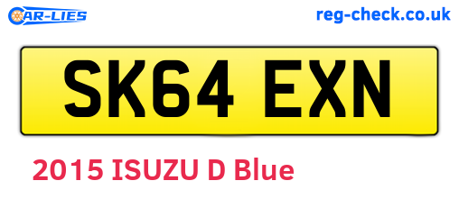 SK64EXN are the vehicle registration plates.