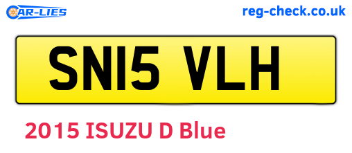 SN15VLH are the vehicle registration plates.