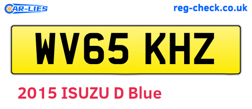 WV65KHZ are the vehicle registration plates.