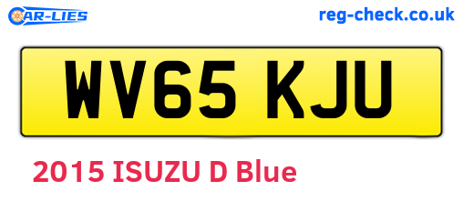 WV65KJU are the vehicle registration plates.