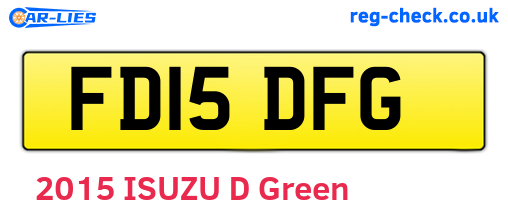FD15DFG are the vehicle registration plates.