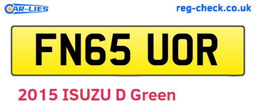 FN65UOR are the vehicle registration plates.
