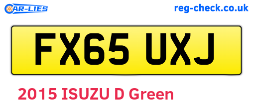 FX65UXJ are the vehicle registration plates.